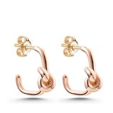 Lucky Life 925 Ayar Gumuss Rose Düğüm Kadın Küpe
