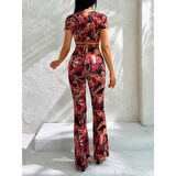 Lucky Life Kısa Kollu Desenli Takım