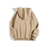 Erkek Düz Kapüşonlu Sweat - Bej