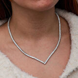 Lucky Life Gümüş V Model Su Yolu Kadın Kolye