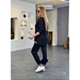 Lucky Life Kadın Uzun Kollu Ribana Ve Fermuar Detay Bluz Ve Yüksel Bel Pantolon 2li Takım