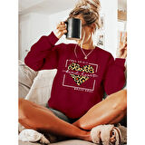 Lucky Life Kadın Uzun Kollu Bisiklet Yaka Desenli Viskon Iki Iplik Bluz