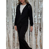 Lucky Life Kadın Yılbaşı özel Iki Iplik Kumaş Pul Ve Fermuar Detaylı Ikili Takım