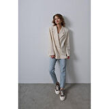 Lucky Life Kadın Oversize Blazer Ceket - Natür