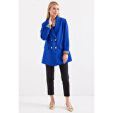 Lucky Life Kadın Düğme Detaylı Blazer Ceket - Saks