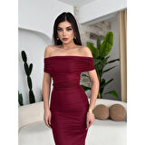 Milan Madonna Yaka Kalem Elbise