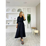 Lucky Life Kadın Keten Kumaş Gömlek Ve Etek Ikili Takim