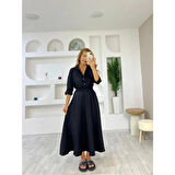 Lucky Life Kadın Keten Kumaş Gömlek Ve Etek Ikili Takim