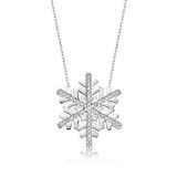 Gümüş Kar Tanesi Kadın Kolye