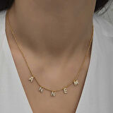 ​Gümüş Gold Annem Yazılı Kadın Kolye