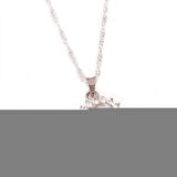 Gümüş I Harf Kalpli Kadın Kolye