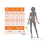 Lucky Life Kadın  Yüksek Bel Yandan çapraz Bağcıklı Yırtmaçlı Mini Deri Etek