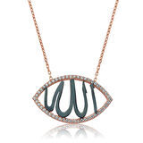 Gümüş Allah Yazılı Kadın Kolye