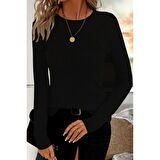 Lucky Life Kadın Uzun Kollu Bisiklet Yaka Triko Kazak