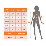 Lucky Life Kadın Uzun Kollu Kruvaze Yakalı Beli Kuşaklı Uzun Saten Elbise