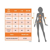 Lucky Life Kadın Uzun Kollu V Yakalı Viskon Iki Iplik Bluz