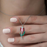 Gümüş Lale Kadın Kolye