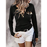 Lucky Life Kadın Uzun Kollu V Yakalı Kaşkorse Bluz