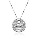 Gümüş Etnik Desenli Kadın Kolye