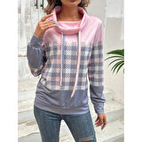 Lucky Life Kadın Uzun Kollu Balıkçı Yaka Bağcıklı Desenli şardonlu Dalgıç Bluz