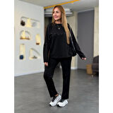 Lucky Life Lucky Life Kadın Inci Detay Modal Kumaş Ikili Takım