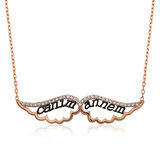 Gümüş Melek Canım Annem Kadın Kolye