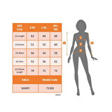 Lucky Life Kadın Uzun Dantel Kollu Yuvarlak Yakalı Sandy Bluz