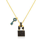 Gümüş Kalbimin Anahtarı Kadın Kolye