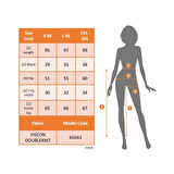 Lucky Life Kadın Yüksek Bel File Detaylı Dar Kesim Viskon Iki Iplik Pantolon