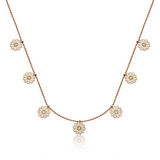 Gümüş Rose Papatya Şans Kadın Kolye