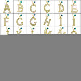 Gümüş Nazar Gold  İ Harfi Kadın Kolye