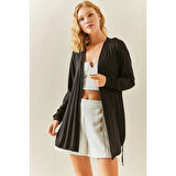 Lucky Life Kadın Uzun Kollu Bağcık Detay Hırka