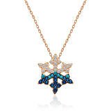 Gümüş Rose Kar Tanesi Kadın Kolye