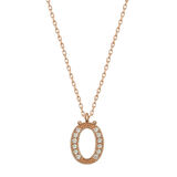 Gümüş Rose Ö Harfi Kadın Kolye