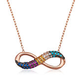 Gümüş Renkli Sonsuzluk Kadın Kolye