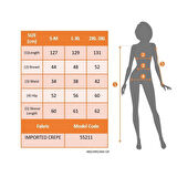 Lucky Life Kadın Uzun Kollu Kruvaze Yakalı Belden çapraz Detaylı çift Renkli Midi Ithal Krep Elbise
