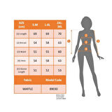 Lucky Life Kadın Uzun Kollu V Yakalı Waffle Bluz