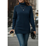 Lucky Life Kadın Uzun Kollu Balıkçı Yaka Triko Bluz