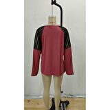 Lucky Life Kadın Uzun Kollu Yakadan Fermuarlı Viskon Bluz