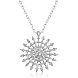 Gümüş Güneş Kadın Kolye