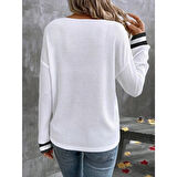 Lucky Life Kadın Uzun Kollu V Yakalı Waffle Bluz