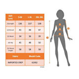 Lucky Life Kadın Uzun Kollu Kruvaze Yakalı Yanları Taşlı Yırtmaçlı Uzun Ithal Krep Elbise