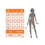 Lucky Life Kadın Yüksek Bel Yandan Yırtmaçlı Dantel Detaylı Deri Tayt