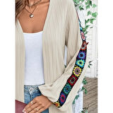 Lucky Life Kadın Uzun Kollu önü Açık şardonlu Kaşkorse Ceket