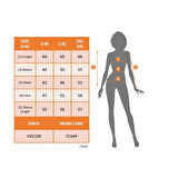 Lucky Life Kadın Uzun Kollu Geometrik Yaka Detaylı çift Renkli Viskon Bluz