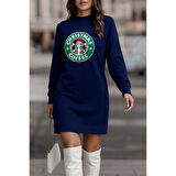 Lucky Life Kadın Uzun Kollu Bisiklet Yaka Viskon Iki Iplik Bluz