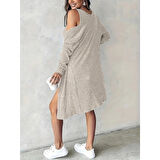 Lucky Life Kadın Askılı Yuvarlak Yakalı önü Düğmeli şardonlu Kaşkorse Mini Elbise Ve Kısa Ceket