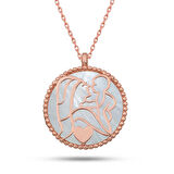 Lucky Life Gümüş Rose Sedef Taşlı Anne Çocuk Sevgisi Kolye