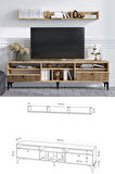 Decormet Drew Tv Ünitesi Safir Meşe -Dec-20043