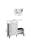 Decormet Bred Ayakkabılık Carrara Marbel